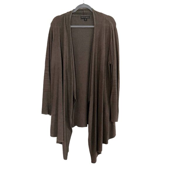 Barefoot Dreams CozyLite Island Wrap Waterfall Cardigan Brown Womens Plus Sz 1X - Picture 1 of 10
